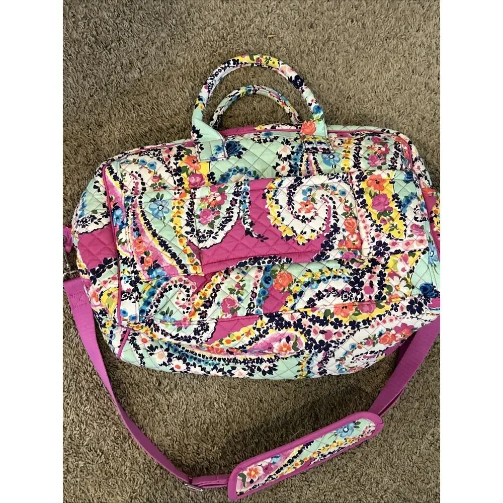 Vera Bradley Iconic Small Duffle and Travel Wildflower Paisley New No Tag